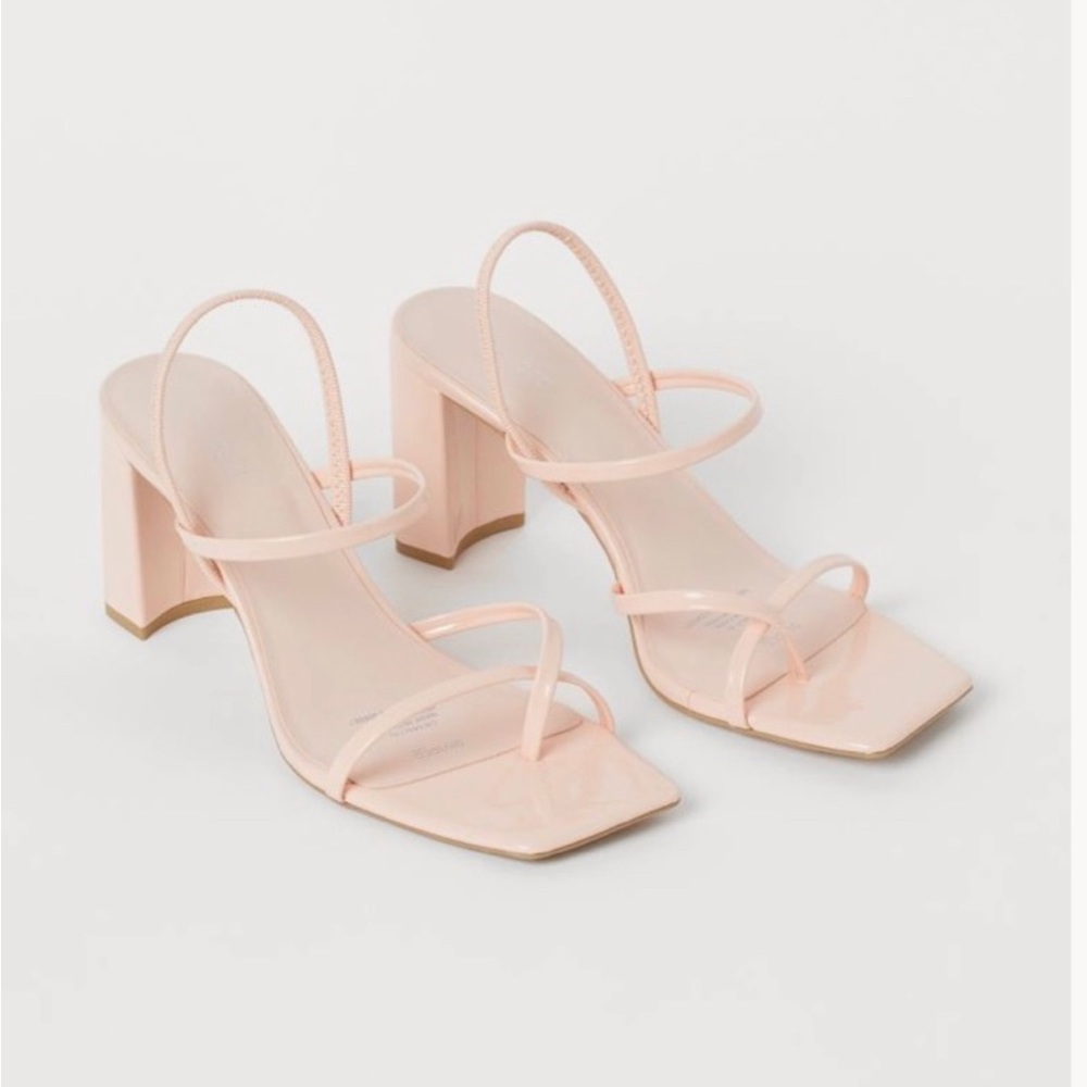 H&M Divided Block-Heeled Strappy Sandals in (Light Pink) (7 US) (38 EUR)